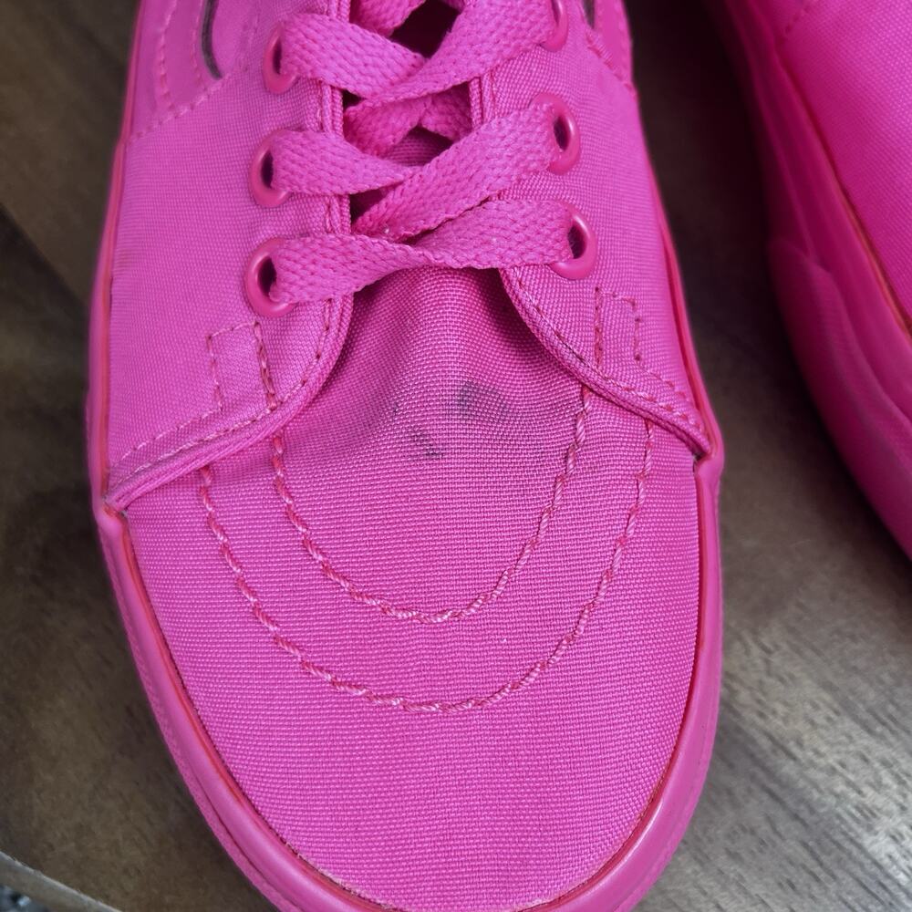 Vans Sk8-Hi Size Womens 6 / Mens 4.5 Hi Top NEON PINK Skate Shoes Sneakers - Picture 8 of 9